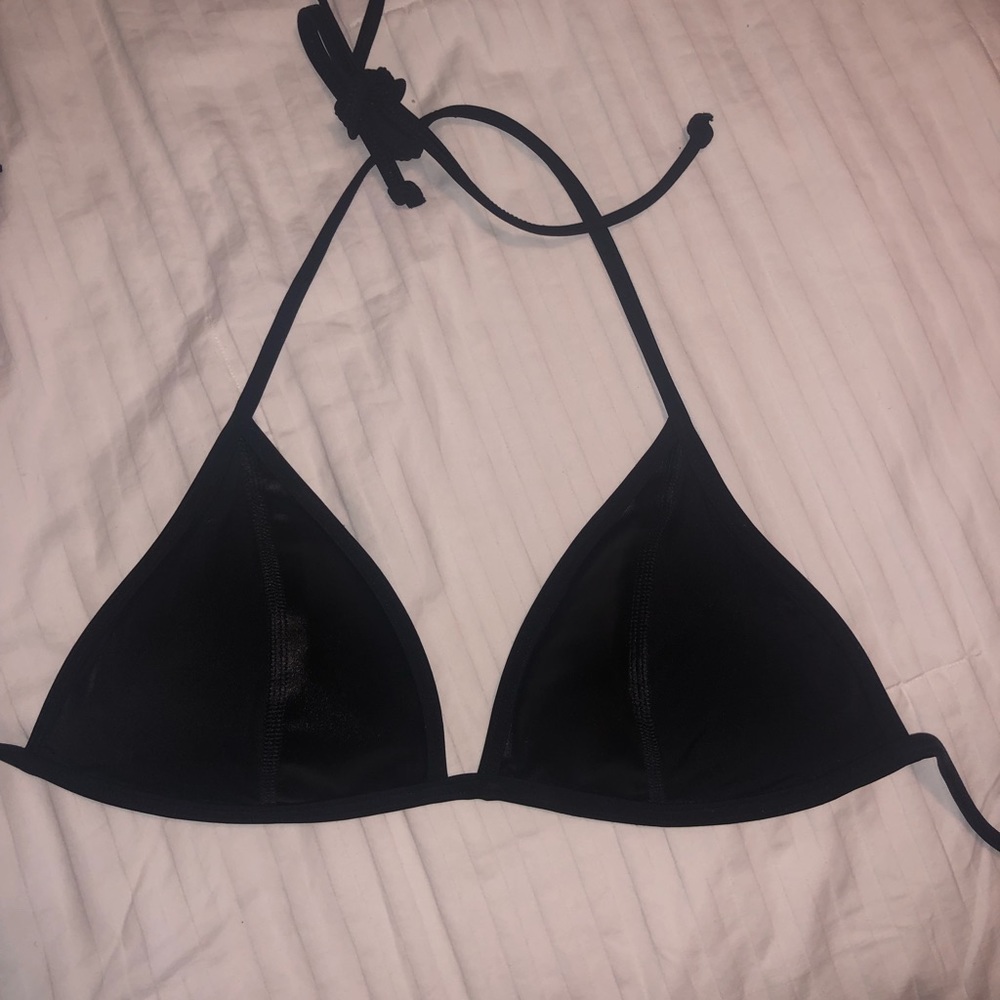 Victoria’s Secret leather bikini top NWOT